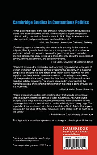 Informal Labor, Formal Politics, and Dignified Discontent in India (Cambridge Studies in Contentious Politics) by Rina Agarwala