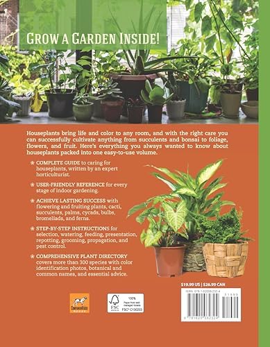 Houseplant Handbook: Basic Growing Techniques and a Directory of 300 Everyday Houseplants (CompanionHouse Books) Complete Guide for Palms, Bulbs, Ferns, Cacti, Succulents, Flowering Plants, and More by David Squire