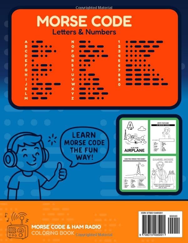 Morse Code & HAM Radio Coloring Book: STEM Screen-Free Activities for Kids | Fun with Alphabet, Numbers, SOS Signals and Coding Challenges for Curious Children & Scouts Ages 6–12 by Christopher's Creative Books