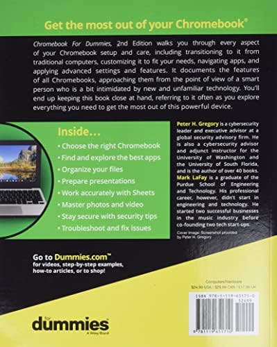 Chromebook For Dummies, 2nd Edition (For Dummies (Computer/Tech)) by Gregory