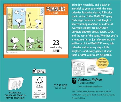 PEANUTS® 2027 Day-to-Day Calendar by Peanuts Worldwide LLC