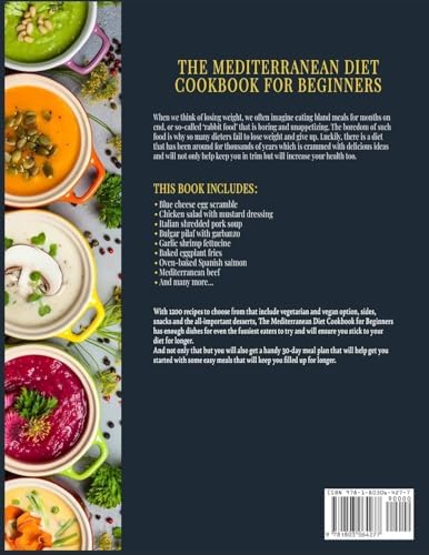 Mediterranean Diet Cookbook for Beginners: 1200 Quick & Easy Mediterranean Recipes for Clean & Healthy Eating Beginners Edition with 30-Day Meal Plan (Mediterranean Kitchen) by Ashley Hayes