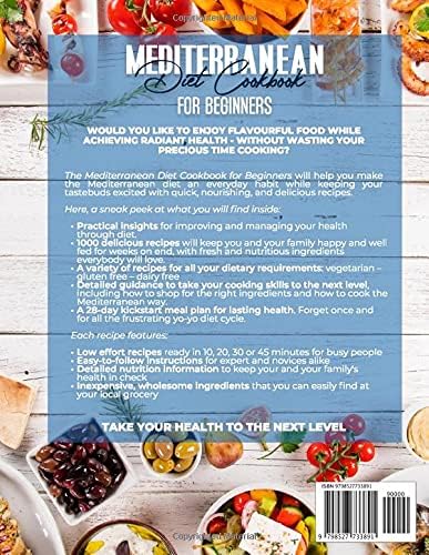 Mediterranean Diet For Beginners 2021: 1000 Everyday Delicious Recipes from Pan to Plate in 30 Minutes : 28-Day Affordable Kickstart Meal Plan and Expert Guidance for Lifelong Radiant Health by Brenda Marino