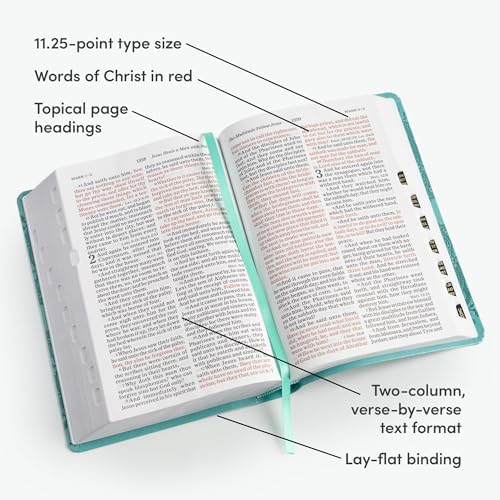 KJV Large Print Personal Size Reference Bible, Teal LeatherTouch Indexed, KJV Holy Bible, Red Letter, Pure Cambridge Text, Presentation Page, Cross-References, Full-Color Maps by Holman Bible Publishers