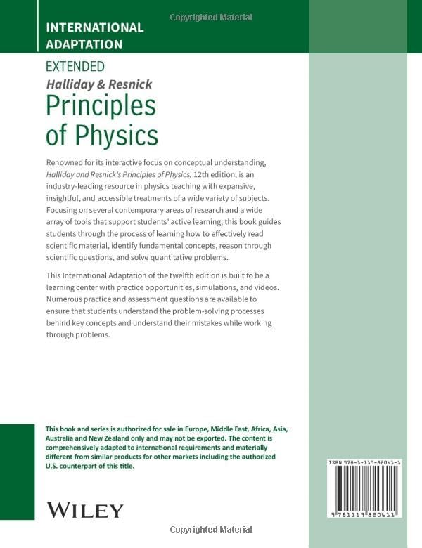 Principles of Physics: Extended, International Adaptation by David Halliday