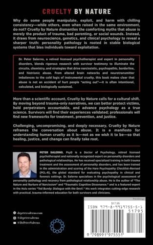 Cruelty by Nature: The Science of Intentional Abuse by Peter Salerno PsyD