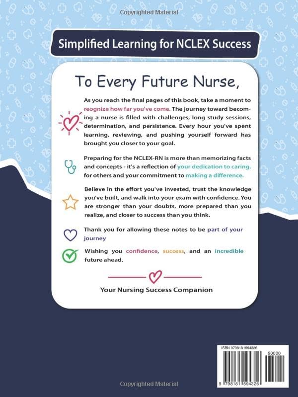 The Ultimate NCLEX-RN Success Notes: High-Yield Nursing Study Guide with Handwritten Notes, Mnemonics, Cheat Sheets & Rapid Review for Exam Prep by Sarah RN