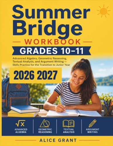 Summer Bridge Workbook Grades 10–11 2026 2027 Edition by Alice Grant