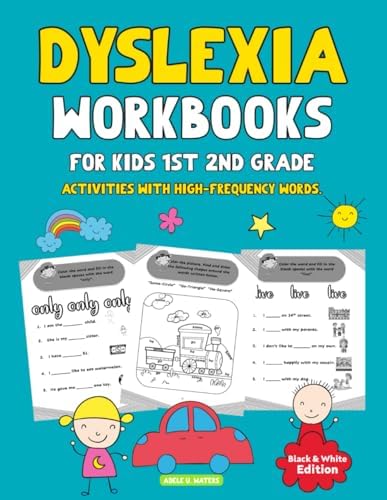 Dyslexia Workbooks for Kids 1st 2nd Grade: overcoming dyslexia. Complementary Orton Gillingham Materials. Black & White Edition.: High frequency words by Adele U. Watters