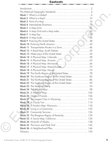 Evan-Moor Daily Geography Practice, Grade 3, Homeschooling and Classroom Resource Workbook, Reproducible Worksheets, Teaching Edition, USA, World, Continents, Oceans, Countries by Evan-Moor Educational Publishers