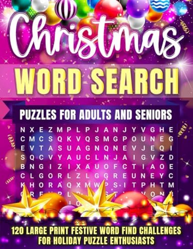 Christmas Word Search for Adults and Seniors: 120 Large Print Festive Word Find Challenges for Holiday Puzzle Enthusiasts by CleverCraft Publishing