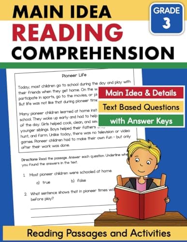 Main Idea Third Grade Reading Passages with Comprehension Passages: 3rd Grade Main Idea and Supporting Details Workbook (Comprehension Builders) by J. Ecochardt