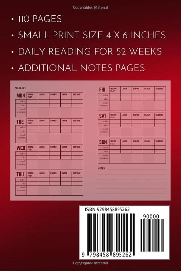 Pocket Size Blood Sugar Log Book: Small 4 x 6 inch Diabetic Logbook, 1 year Diabetes Diary, Weekly Blood Sugar Level Monitoring, 52 weeks Compact Glucose Recording Notebook by Overspire