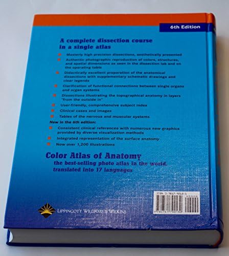 Color Atlas of Anatomy: A Photographic Study of the Human Body by Johannes W. Rohen