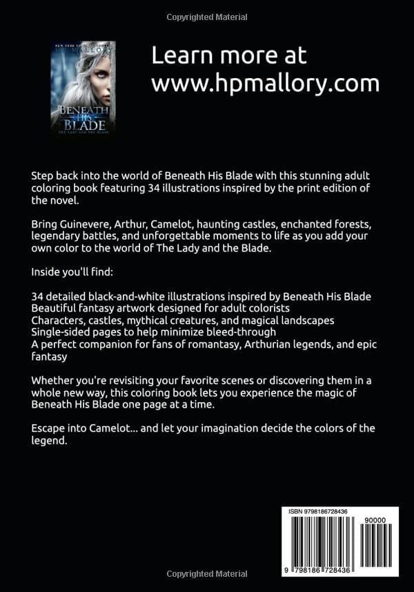 Beneath His Blade Coloring Book by H.P. Mallory