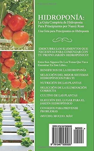 Hidroponía: La Guía Completa de Hidroponía Para Principiantes (Spanish Edition) by Nancy Ross