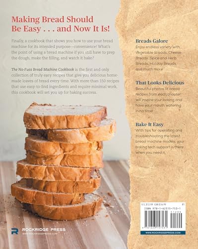 The No-Fuss Bread Machine Cookbook: Hands-Off Recipes for Perfect Homemade Bread by Michelle Anderson