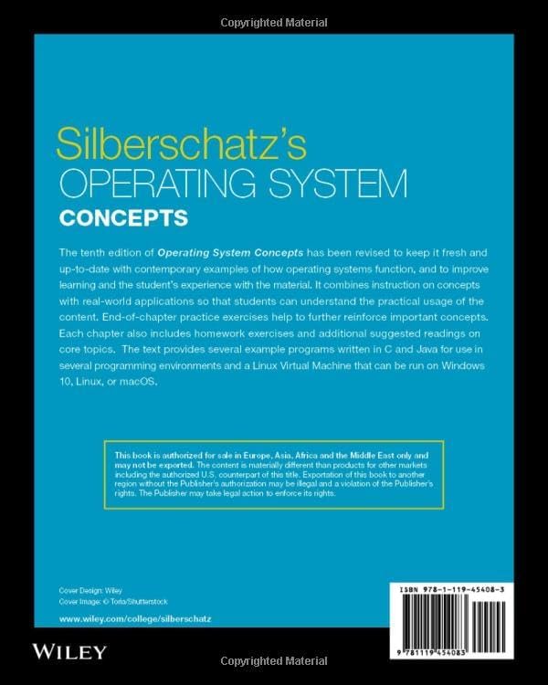 Silberschatz's Operating System Concepts, Global Edition by Abraham Silberschatz