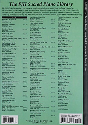 My Favorite Baptist Hymns, Book 1 (The FJH Sacred Piano Library, 1) by Edwin McLean