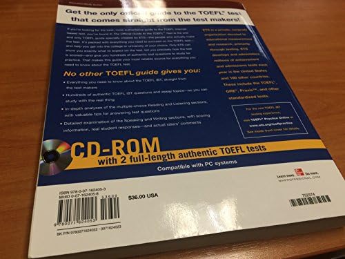 The Official Guide to the TOEFL iBT with CD-ROM, Third Edition by Educational Testing Service
