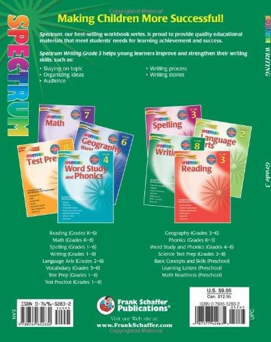 Writing, Grade 3 (Spectrum) by Spectrum