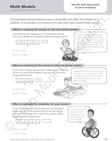 Evan-Moor Math Fundamentals Workbook, Teacher Reproducibles, 224 Pages, Grade 4 by Evan-Moor Educational Publishers