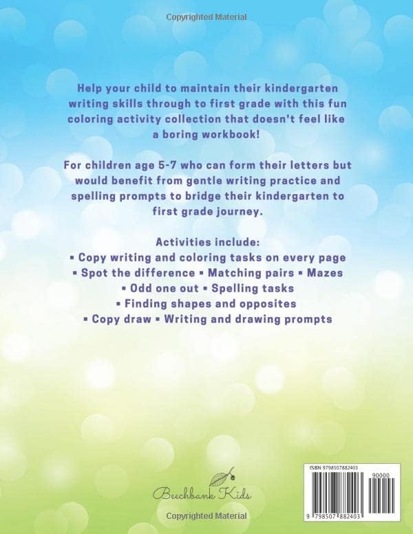 1st Grade Summer Prep - Read Write Color!: Practice writing skills and more with fun coloring activities that bridge K-1 (K-1 Summer Prep) by Beechbank Publishing