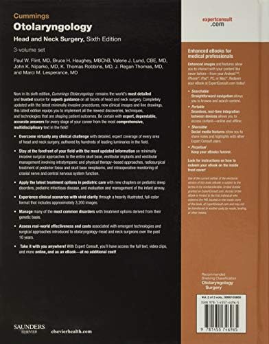 Cummings Otolaryngology: Head and Neck Surgery, 6e (OTOLARYNGOLOGY (CUMMINGS)) - 3-Volume Set by Paul W. Flint MD
