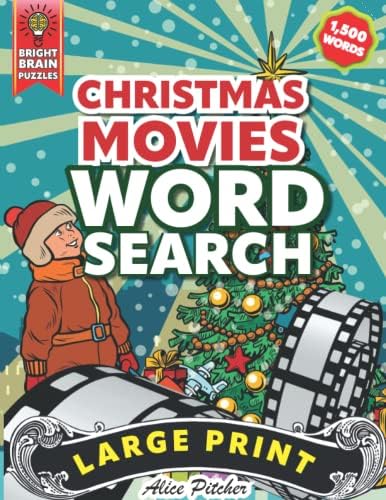 Christmas Movie Word Search Large Print: Large Print Word Search Puzzle Book for Adults & Seniors by Alice Pitcher