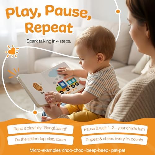 Imitation Book: Interactive & Fun Learn to Talk Board Book For Toddlers Ages 0-4, Written by a Speech Therapist by Stephanie Anderson M.S. CCC-SLP