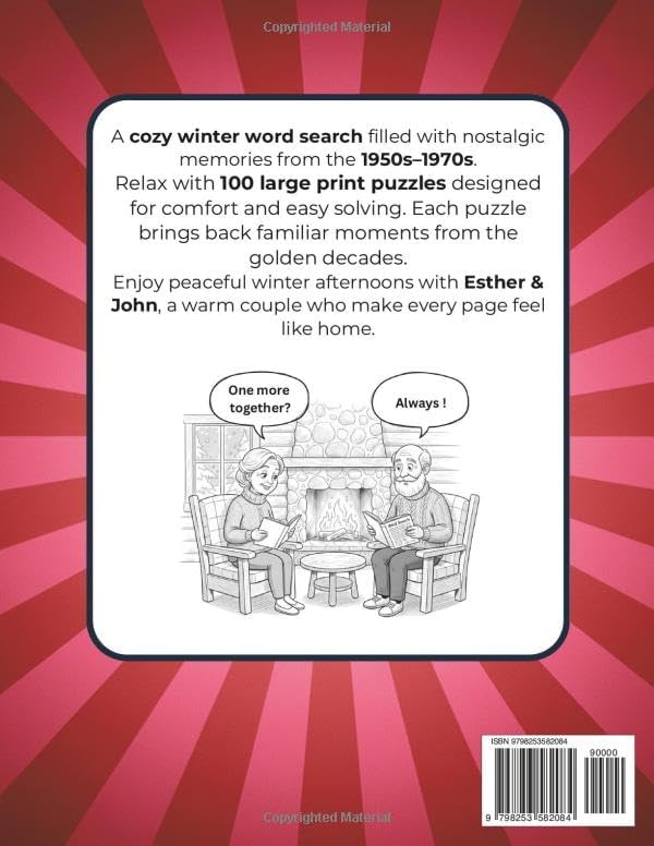 Large Print Word Search for Seniors – 100 Nostalgic Winter Puzzles from the 1950s, 1960s & 1970s: Easy Large Print Puzzles for Relaxation, Memory, and ... (Esther & John’s Word Search for Seniors) by Mary Ellen Brooks