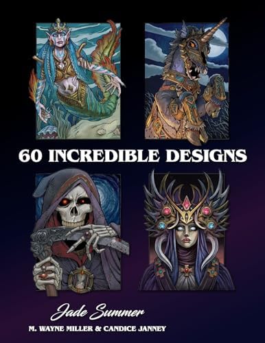 Dark Fantasy: Horror Adult Coloring Book with Fairies, Mermaids, Princesses, Unicorns, Vampires, Witches and More! by Jade Summer
