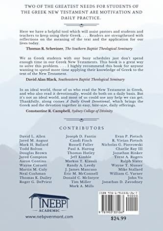 A Daily Greek Devotional: 365 Devotions on the Greek New Testament by Jared M August