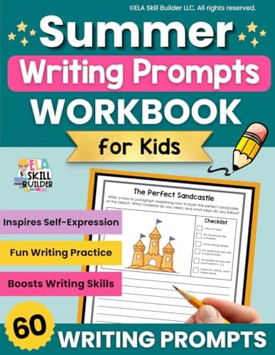 Summer Writing Workbook for Kids in Grades 2-5: 60 Fun Summer Writing Prompts for Writing Practice at Home or Summer School (Writing Prompt Workbooks for Grades 1-5) by Jen Goasdone