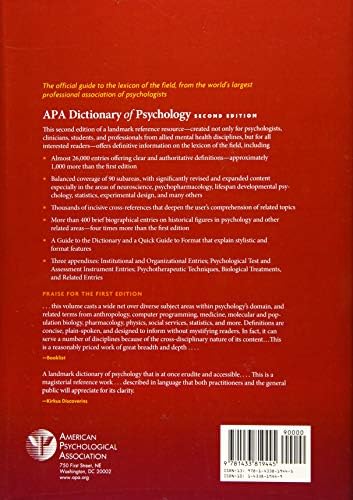 APA Dictionary of Psychology® (APA Reference Books Collection) by Gary R. VandenBos