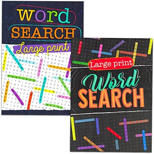 8 Large Print Word Search Books for Adults, Seniors - Set of 8 Jumbo Word Hunt Puzzle Books with Large Print Plus Pen and Magnifier (Over 700 Word Find Puzzles) by Word Search Books