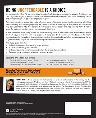 Unoffendable Bible Study Guide plus Streaming Video: How Just One Change Can Make All of Life Better by Brant Hansen