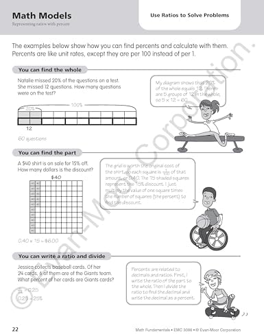 Evan-Moor Math Fundamentals Workbook, Grade 6 by Evan-Moor