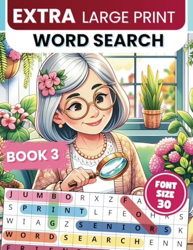 Extra Large Print Word Search: Jumbo Word Search For Seniors & Adults | 50 Themed Puzzles With Fun Facts And Very BIG Letters (30 Font Size) | ... Seniors - With Fun Facts And Jumbo Solutions) by Happytude Press