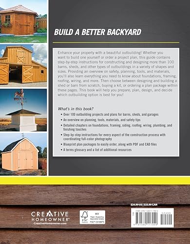 Ultimate Guide: Barns, Sheds & Outbuildings, Updated 4th Edition: Step-by-Step Building and Design Instructions Plus Plans to Build More Than 100 Outbuildings (Creative Homeowner) Catalog of Plans by Editors of Creative Homeowner