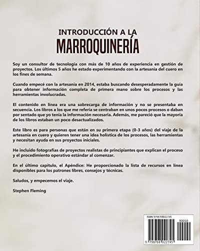Introducción a la Marroquinería: Guía para principiantes sobre el proceso de confección en cuero, consejos y técnicas (DIY Spanish) (Spanish Edition) by Stephen Fleming