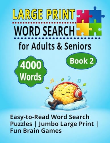 LARGE PRINT WORD SEARCH for Adults & Seniors Book 2: 4000 Words | 100 Easy-to-Read Puzzles | Jumbo Large Print Brain Games for Relaxation and Fun (BRAIN GAMES WORD SEARCH BOOK 1) by Balkar singh