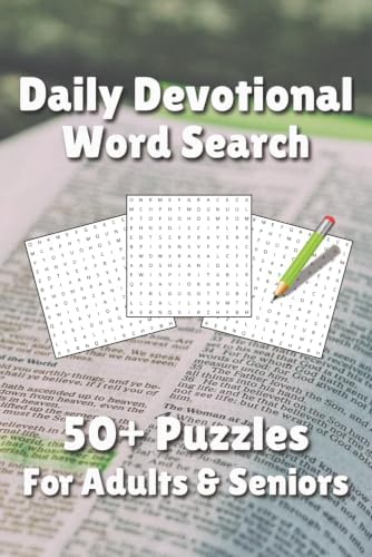Daily Devotional Word Search Puzzle Book: Word Searches with Easy to Read Print about the Bible, Jesus, Discipleship, and More | 6x9 inches, 110 pages ... Gift for Vacations, Holidays and Free Times by JHG Puzzles