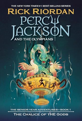 Percy Jackson and the Olympians Series, Set of 7 Books. Lightning Thief, Sea of Monsters, Titan's Curse, Battle of the Labyrinth, Last Olympian, The Chalice of the Gods, Wrath of the Triple Goddess by Rick Riordan