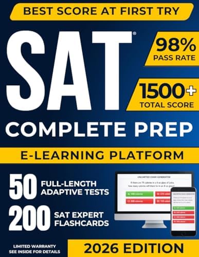 Digital SAT Test Prep: The Most Complete Study Guide to Ace the SAT Exam and Achieve Your Best Score by Mastering Adaptive Questions | Includes 5 Full-Length Practice Tests and EXTRA Weekly Exams by Jason Perle