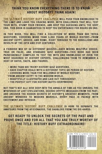 The Ultimate History Buff Challenge: Over 600 Quiz Questions for Curious History Lovers by Bill O'Neill