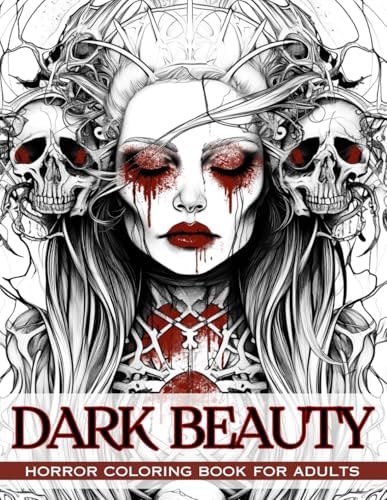 Dark Beauty Horror Coloring Book for Adults: A Fantasy Tarot for Goth Adults, Embrace the Dark Beauty of Vampires, Curses, and Villains by Mysterious Melodies
