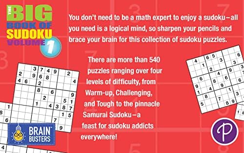 Big Book of Sudoku: Over 500 Puzzles & Solutions, Easy to Hard Puzzles for Adults (Brain Busters) by Parragon Books