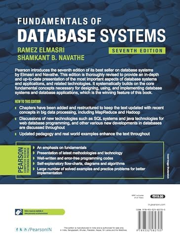 Fundamentals Of Database System, 7Th Edn by Elmasri Ramez And Navathe Shamkant