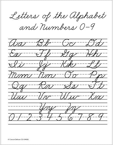 Carson Dellosa Grades 1-3 Beginning Traditional Cursive Handwriting Workbook, Writing Book With Dry Erase Number and Letter Tracing Activities, Classroom or Homeschool Curriculum by Carson Dellosa Education